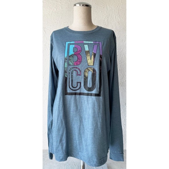 BVCO Bueno Vista Colorado Blue Long Sleeve Round Neck Souled Out T-Shirt-Size M - Picture 3 of 12